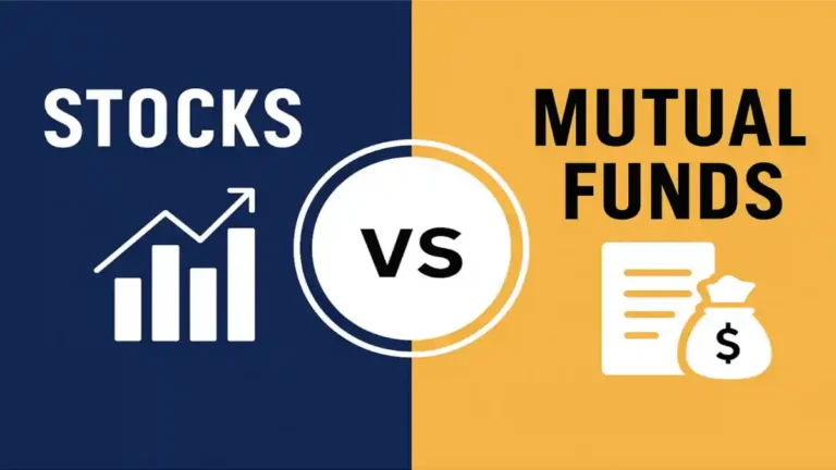 Learn the difference between stocks and mutual funds in simple terms. Discover risks, returns, and which investment suits your goals.