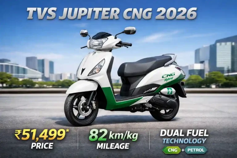 TVS Jupiter CNG 2026 Price, Mileage & Features | Dual Fuel Scooter in India